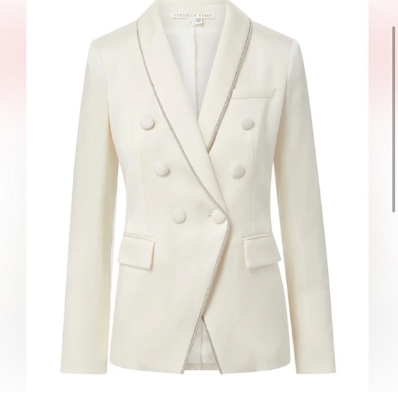 VERONICA BEARD Jackets & Blazers - VERONICA BEARD jagger rhinestone dickey jacket in winter white